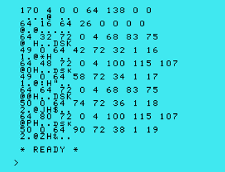 Disk controller card DSR screenshot